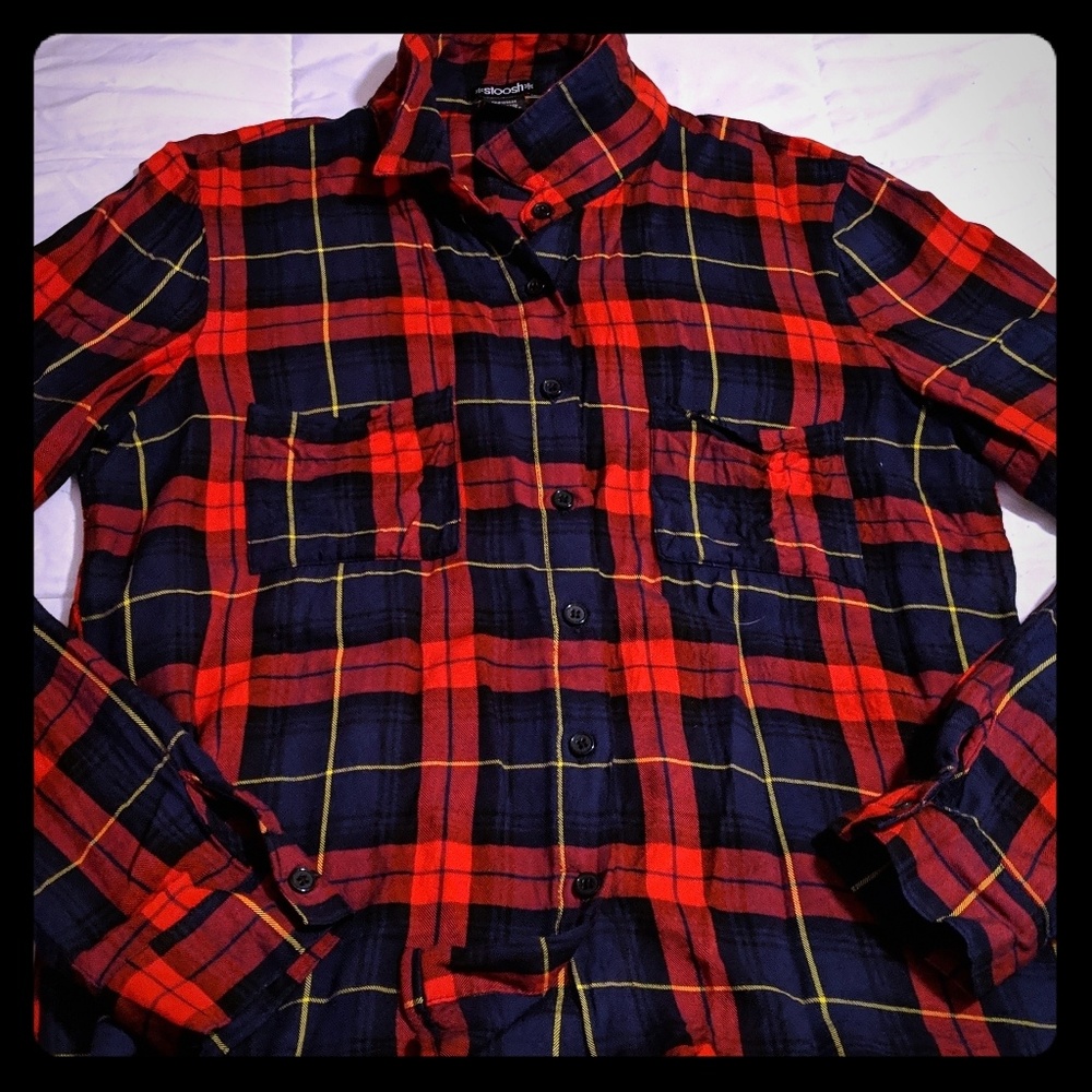 Macy's Plaid Button Down Shirt
